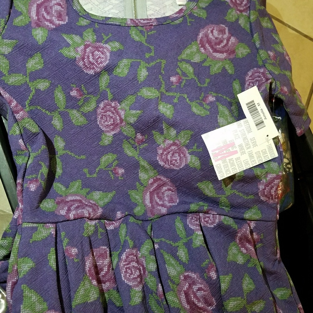 Bnwt lularoe medium Amelia roses unicorn htf print